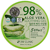 Увлажняющий гель для лица и тела с соком алоэ вера 98 % 3W Clinic Aloe Vera Soothing Gel 300 г