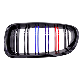 Решітка ноздри BMW (БМВ) 5 Series (F10. F11) 2010-2017 Глянець 2 ребра M-color