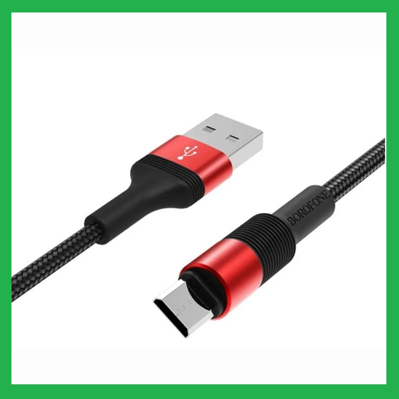 USB-кабель Borofone BX21 micro USB 1m червоно-чорний