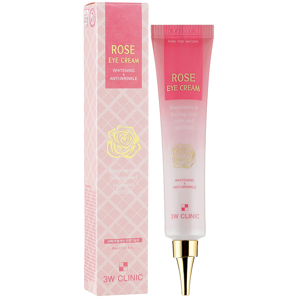 Крем для очей з трояндовою водою 3W Clinic Rose Eye Cream 40 мл, фото 1