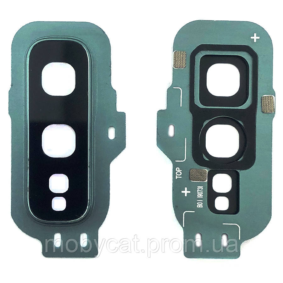 Скло камери Samsung Galaxy S10e G970F (чорне в зеленій рамці), фото 1