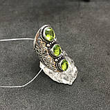 Перідот 16 розмір кільце з перидотом в сріблі. Індія, фото 2