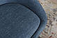 Крісло-банкетка Nicolas Toledo темно-блакитна рогожка зі спинкою для вітальні в стилі модерн, фото 4