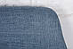Крісло-банкетка Nicolas Toledo темно-блакитна рогожка зі спинкою для вітальні в стилі модерн, фото 5