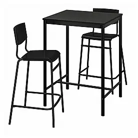 IKEA SANDSBERG / STIG Барний стіл і 2 стільці чорний / чорний (294.702.17)