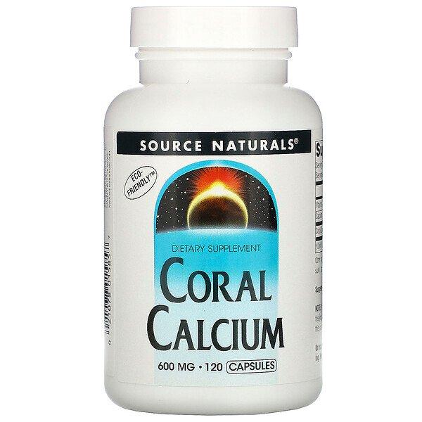 Coral Calcium Кораловий кальцій 120 капс 600 мг Source Naturals USA