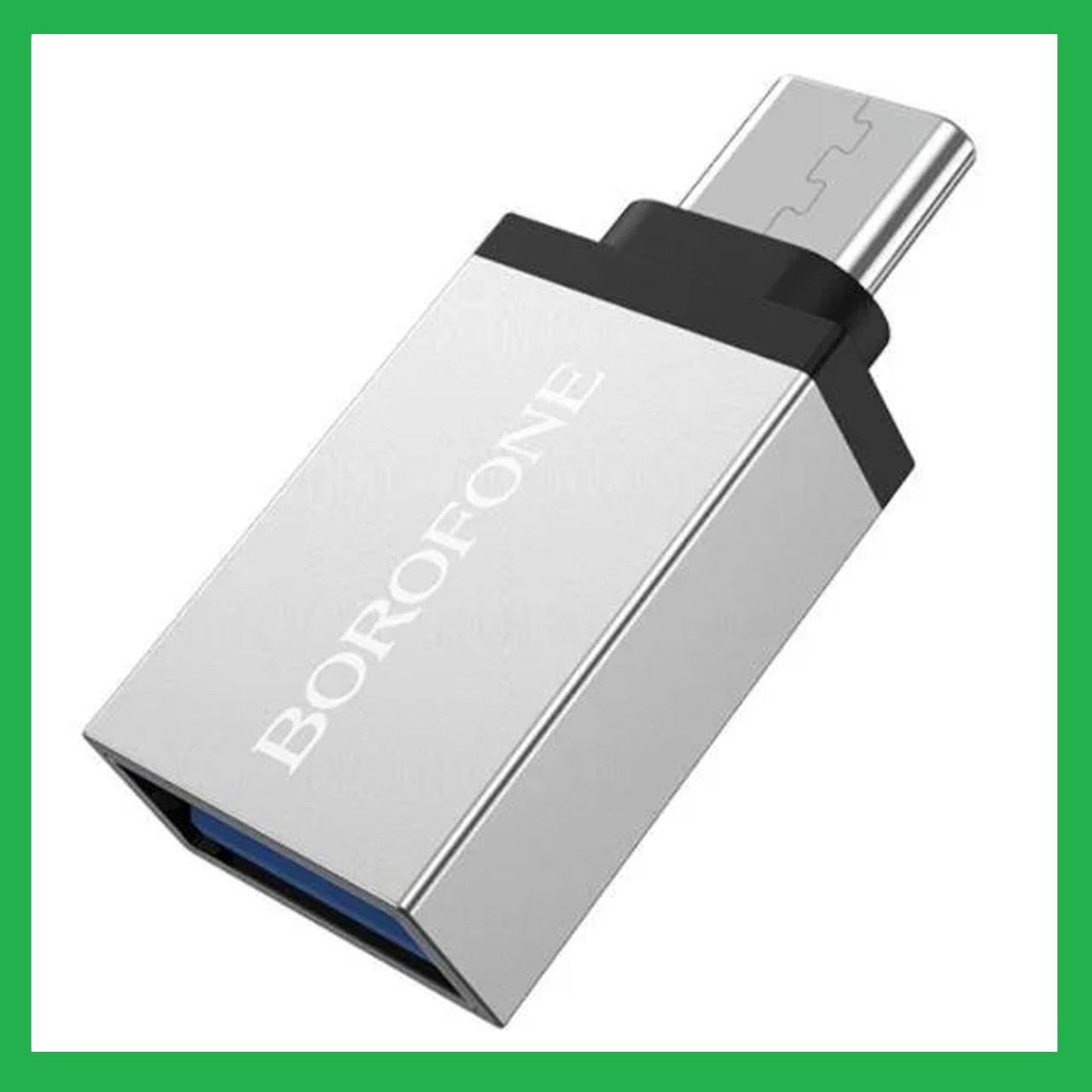 OTG перехідник сталевий Borofone BV3 USB AF-Type-C