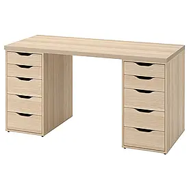 IKEA LAGKAPTEN / ALEX Письмовий стіл, під білений дуб (594.320.40)