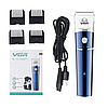 Бездротова машинка для стрижки тварин VGR V-098, фото 4