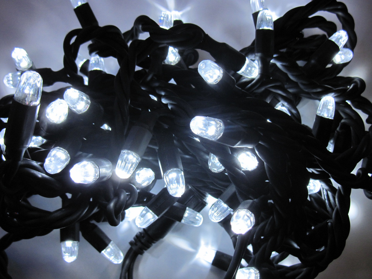 20м 400LED 8режимів на Чорному Шнурі Гірлянда Світлодіодна Холодна від Мережі Кристал, фото 1
