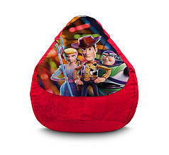 Крісло мішок "Toy Story 4. Bo Peep,Sheriff Woody,Buzz Lightyear" Флок