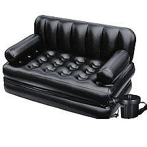 Надувний диван Bestway 75056-2, 188 х 152 х 64 см, з електричним насосом і подушками., (Оригінал), фото 2