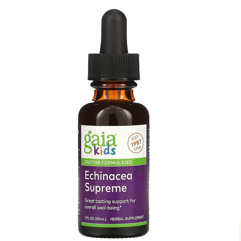 Gaia Herbs, ехінацея для дітей, Echinacea Supreme, 30 мл