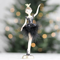 Новогодняя керамическая статуэтка Черная балерина 21 см