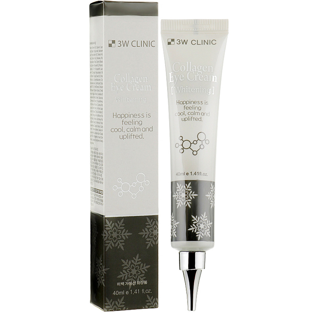 Освітлюючий крем для шкіри навколо очей з колагеном 3W Clinic Collagen Eye Cream 40 мл, фото 1