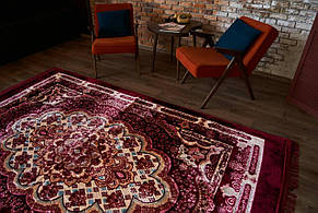 Доріжка килимова АКРИЛ Композиція колір бордовий, фото 1