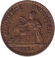 Монета 50 сантимів. 1924,22 рік, Франція.