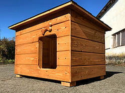 Розбірна будка для собаки з дерева (собача будка) 70х100 (усередені)