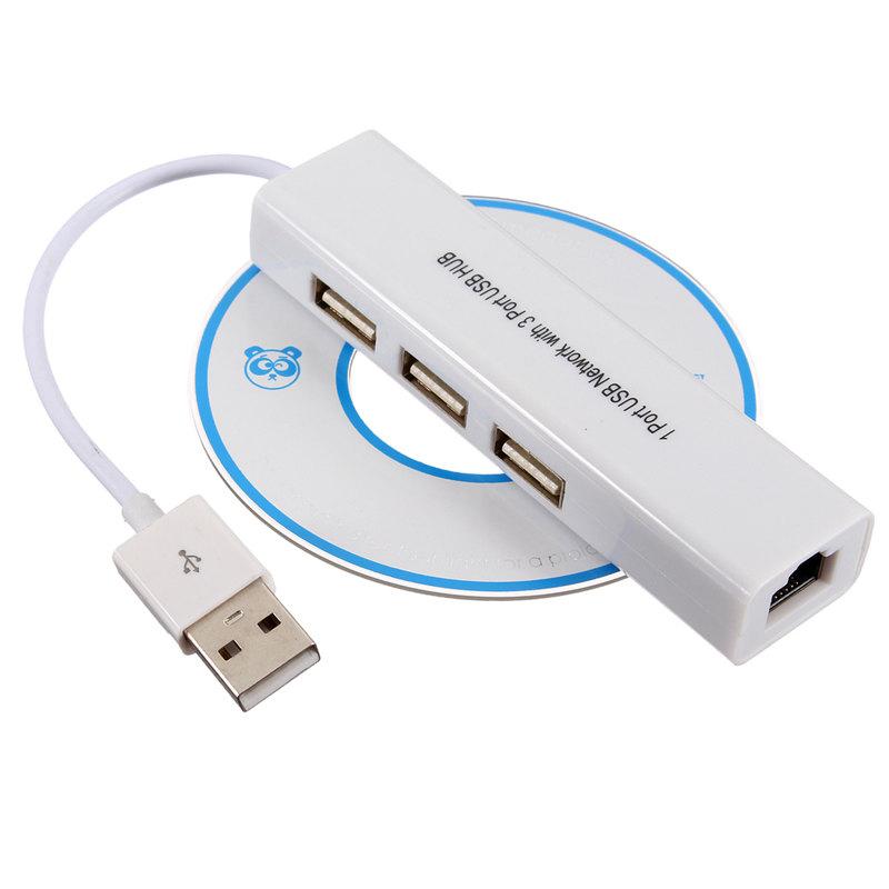 USB-дисптер Ethernet RJ45 LAN + USB Hub на 3 порти