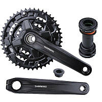 Шатуны велосипедные Shimano FC-MT210-3 (44/32/22) Alivio Hollowtech II, 9 ск.+ каретка: BB-MT500