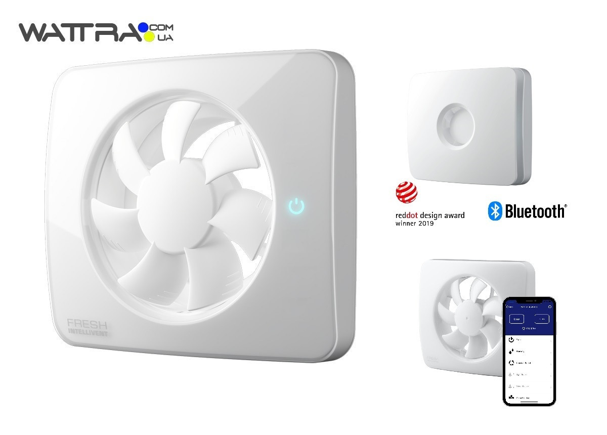 Розумний Вентилятор Intellivent ICE FRESH для Ванної Кімнати SMART ...