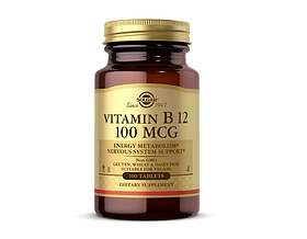 Вітамін В12, Solgar Vitamin B 12 (100 mcg) 100tab