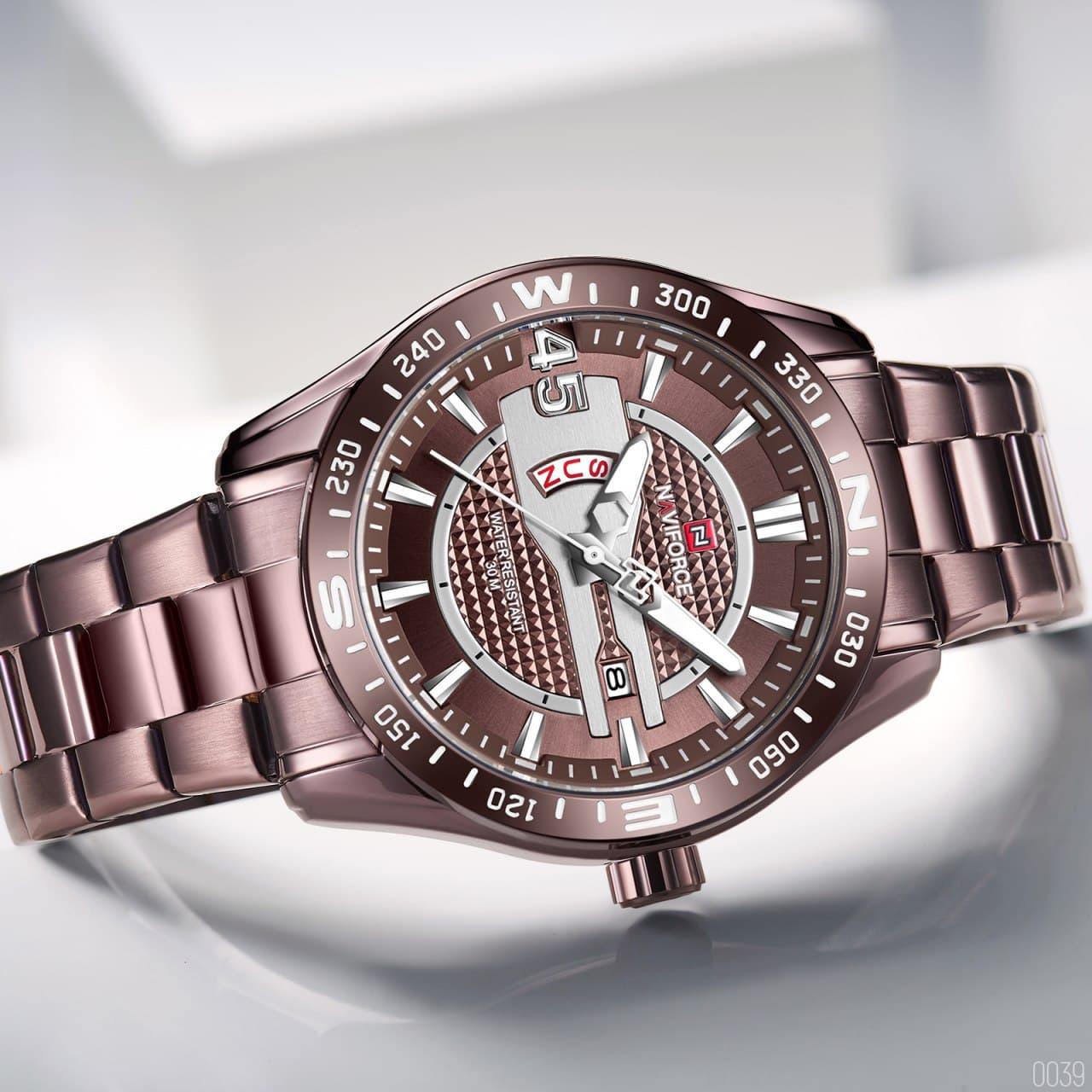 Мужские наручные часы Naviforce NF9157 All Brown