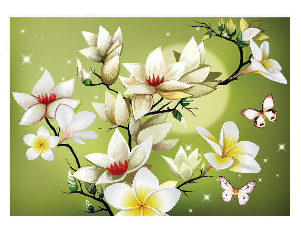 Схема для вышивки бисером или крестиком цветы, А3 - фото 2 - id-p231815293