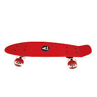 Скейт Пенни Борд красный со светящимися колесами LED(Пенни лайт) оригинал