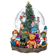 Сніговий музичний куля Lefard Різдвяна ялинка 25х18 см 16002-010, фото 3