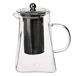 Заварювальний скляний чайник із металевою кришкою 950 мл 18905-018