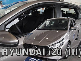 Дефлектори вікон (вітровики) HYUNDAI i20 - 4D 2020 → 5D 4шт (Heko)