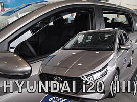 Дефлектори вікон (вітровики) HYUNDAI i20 - 4D 2020+ 5D (вставні, 4 шт.) (HEKO)