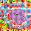 Набір для вишивання за нанесеною на канву схемою "Looking up at the moon sky 2". AIDA 14CT printed 34*34 см, фото 8