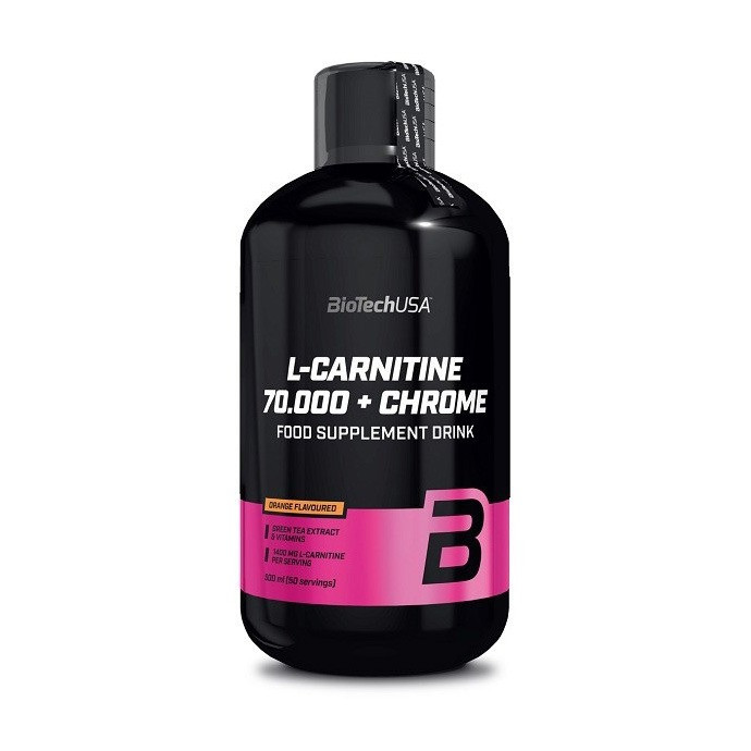 Карнітин L-Carnitine 70000 + Chrome Liquid (500 мл) BioTech USA