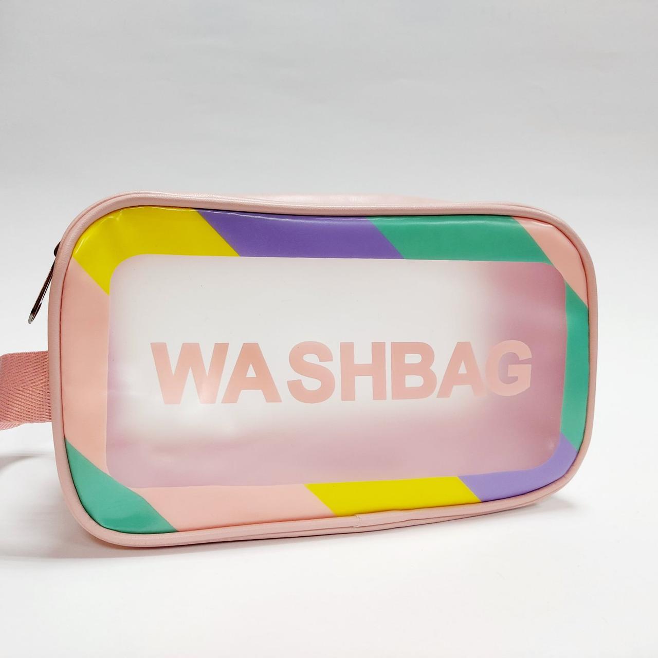 Косметичка жіноча washbag рожева розмір S