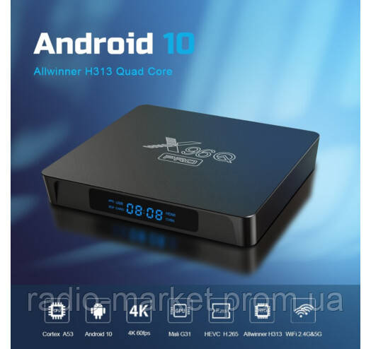 Smart TV Смарт ТВ приставка X96Q PRO TV BOX (Android 10, Allwinner H313, 2/16GB) - фото 2 - id-p368569830