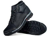 Зимние кожаные ботинки мужские теплые спортивные черные 44 Mida 14049 (3)