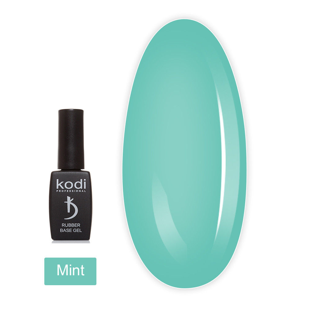 Основа кольорова для гель-лаку Kodi Professional Color Rubber Base Gel Mint 8 мл, фото 1