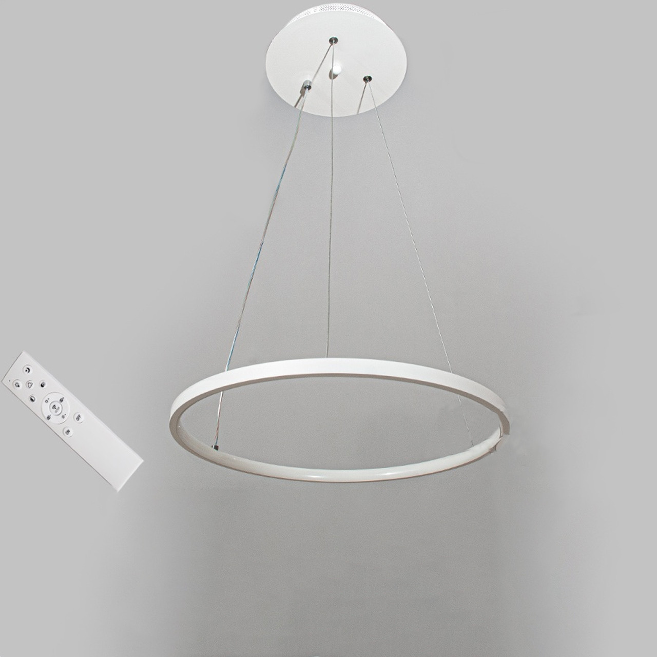 Підвісна світлодіодна люстра кільця 36 Вт колір каркасу білий D-MD0180-400 AWH dimmer, фото 1