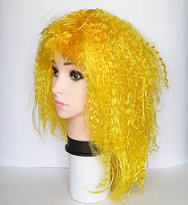 Перука гофре жовтий, кучерявий (50 см), фото 4