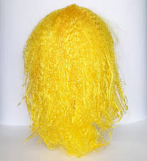 Перука гофре жовтий, кучерявий (50 см), фото 3