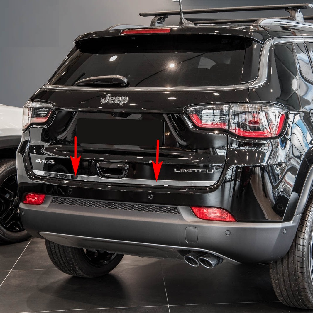 Декоративна хром.смужка на кришку багажника для Jeep Compass II 2017+