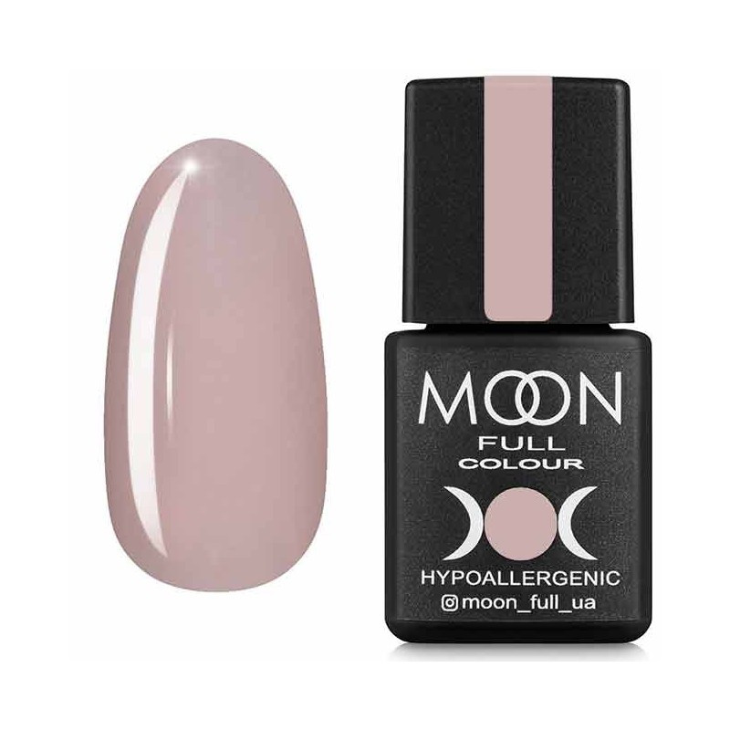 Гель-лак MOON FULL color Gel polish №602 (бежево-бузковий ніжний, емаль), 8 мл
