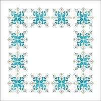 Заготовка для вишивання Серветка для вишивки СТН-001 Сніжинки 45х45см