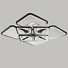 Сіра світлодіодна люстра 175 Вт 55 см на пульті д/у з діммером і підсвічуванням основи D-MX3392/4+4A GR LED, фото 3