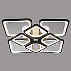 Сіра світлодіодна люстра 175 Вт 55 см на пульті д/у з діммером і підсвічуванням основи D-MX3392/4+4A GR LED, фото 2