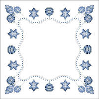 Заготовка для вишивання Серветка для вишивки СТН-008 Блакитні прикраси 45х45см