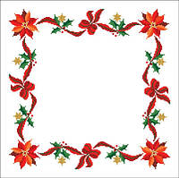 Заготовка для вишивання Серветка для вишивки СТН-010 Пуансетія 45х45см