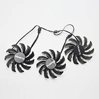 Комплект (3шт) Кулер T128010SU (PLD08010S12HH, FY08010H12LPA) Вентилятор 75мм 4 пин everflow для видеокарт